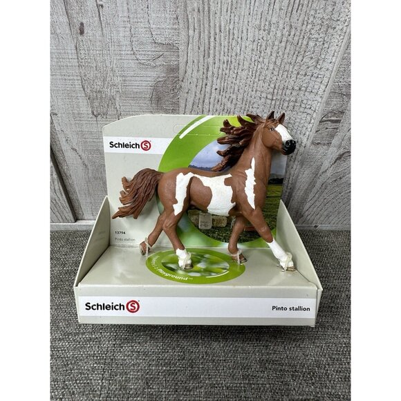 Schleich Pinto Stallion 2007 Bay White Horse 13794 - Picture 2 of 6